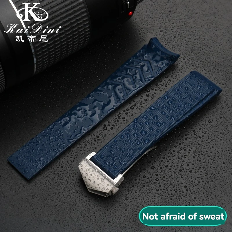 

Новый резиновый водонепроницаемый ремешок 22 мм для TAG HEUER AQUARACER 300 WAY201B, силиконовый ремешок, мужской браслет, ремешок для часов со складной пряжкой