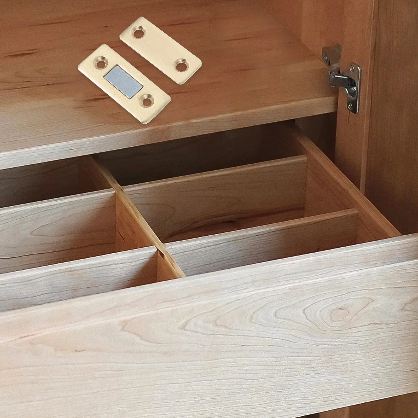 

4 set Invisible Door Catches 4 Sets Magnetic Cabinet Latch For Wardrobe Closet Sliding Door Furniture Thick Holder