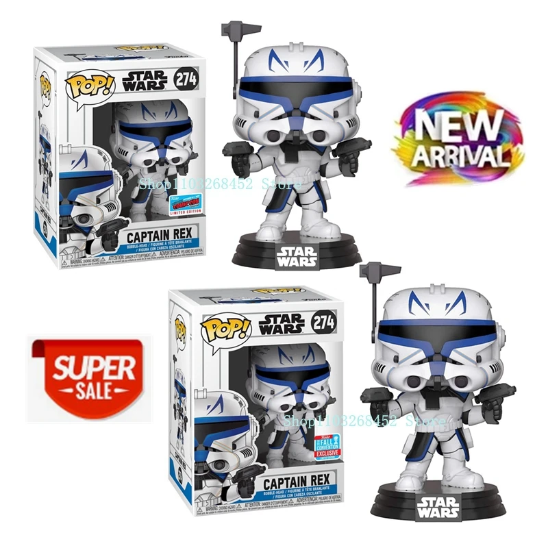 2024 New Funko Pop Star-Wars Series Convention Exclusive Captain Rex #274 Limited Edition 10cm PVC Figures Toys Dolls for Gifts