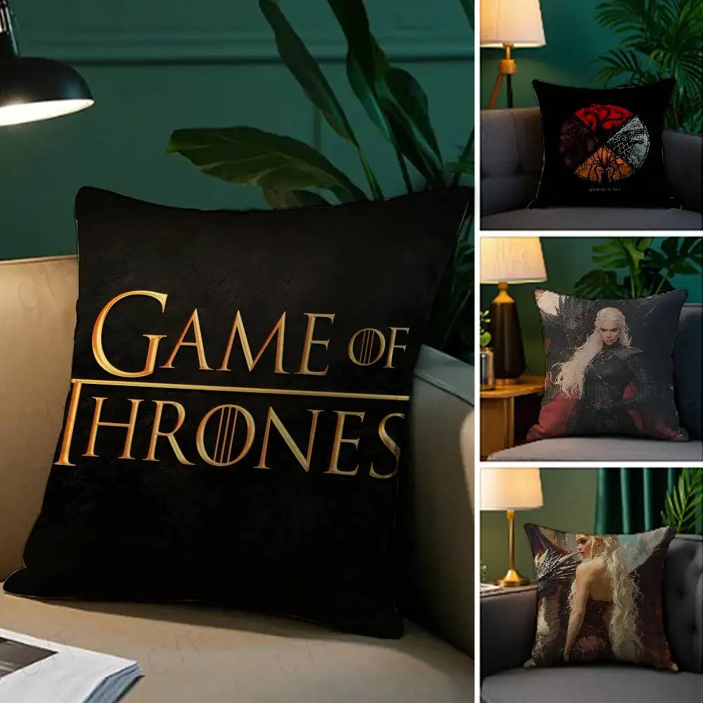 

Cool Movie G-Game of T-Thrones Pillow Case Custom Printed Brushed Fleece Pillow, Baby Skin-Touch, Eco-Friendly Dye-Sublimation C