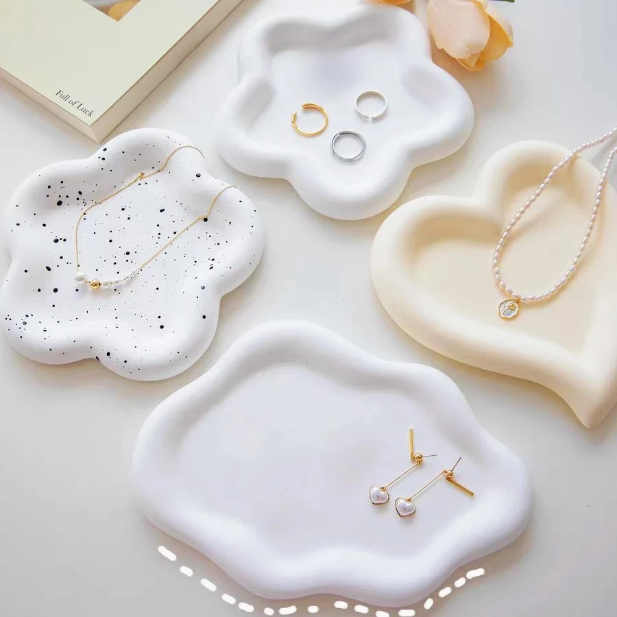 Heart Tray Resin Mold Cloud Coaster Silicone Molds for Irregular Tray, DIY Jewelry Trinket Dish, Candle Holder Casting