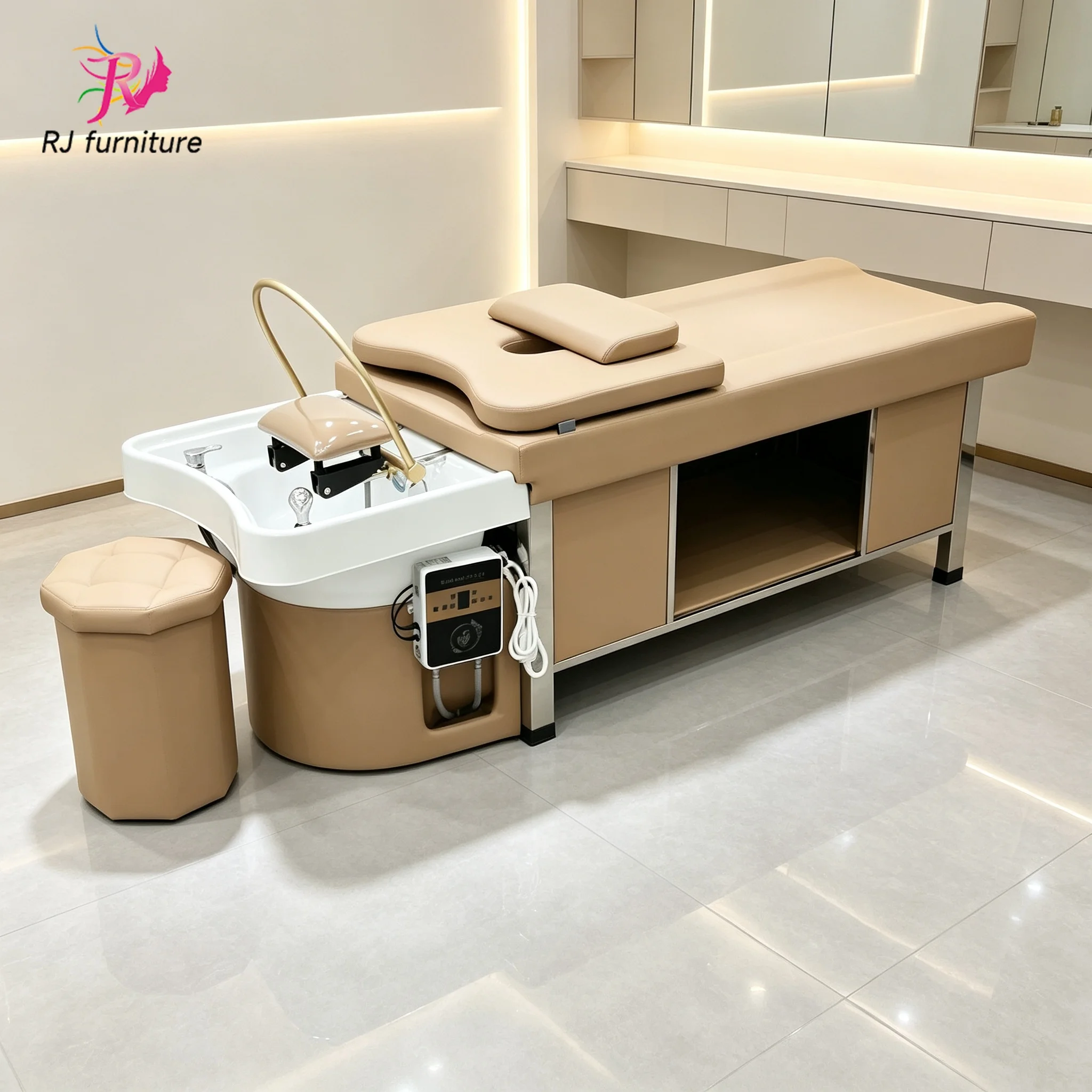 Head Therapy BedLuxury Japanese Head Spa System Professional Hair Washing Bed Shampoo Bed Hair Washing Thai Massage Bed