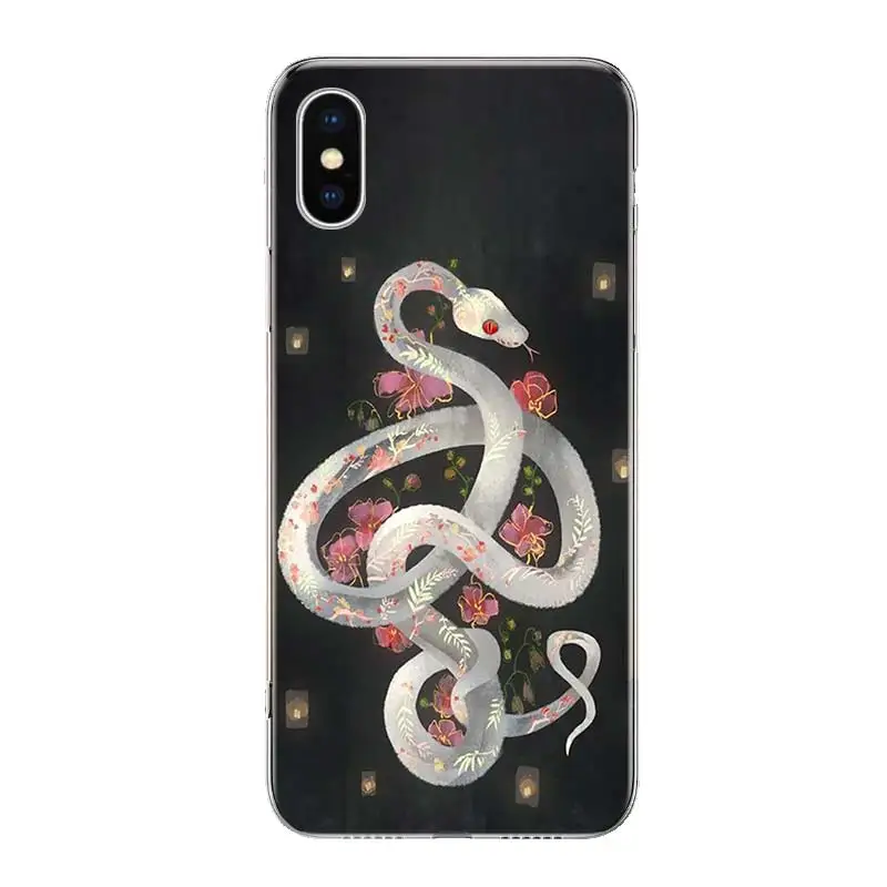 Animal The Snake and Fern Phone Case Cover For iPhone 11 12 13 14 15 16 Pro Max Apple X XS XR 7 Plus 8 + Art Customized Fundas 1