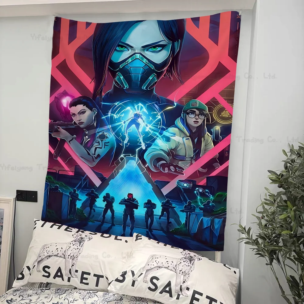 

Anime Game V-Valorant DIY Wall Tapestry For Living Room Home Dorm Decor Wall Art Decor