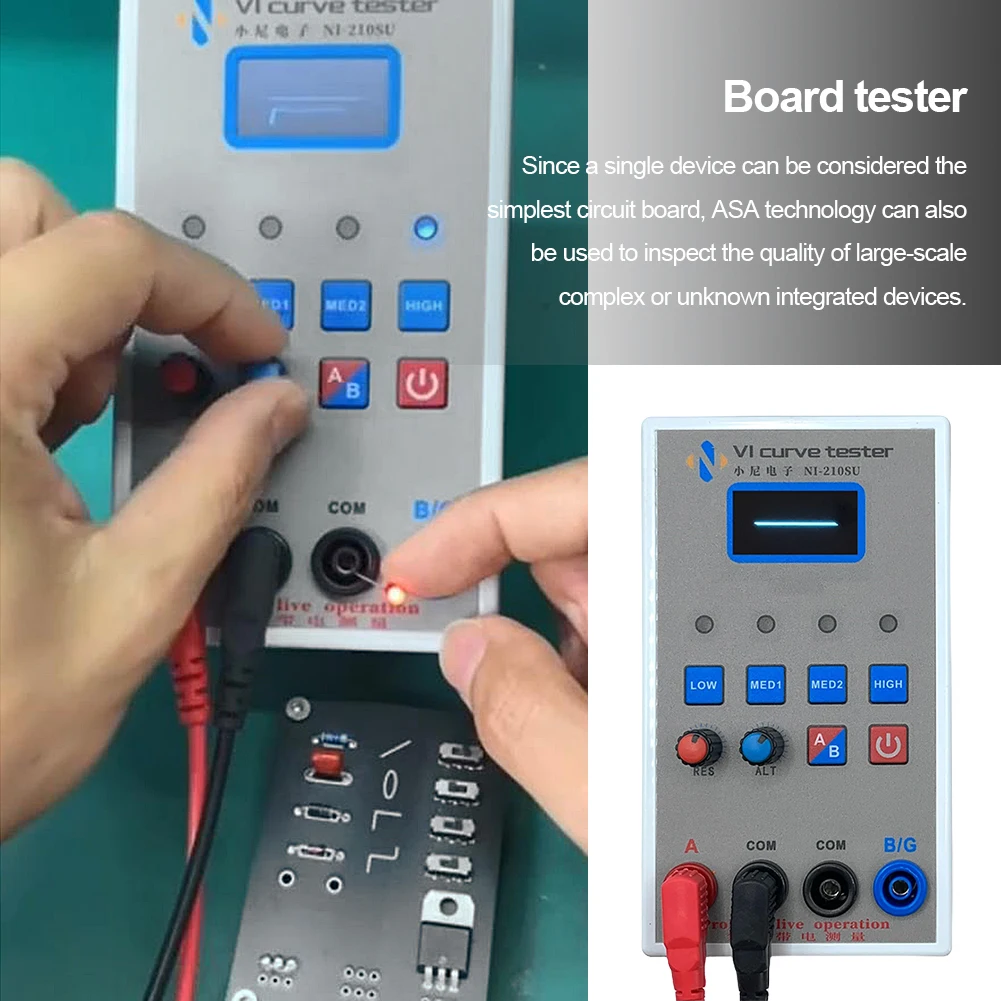 

Handheld VI Curve Tester 1.3 Inch OLED Display Automotive Diagnostic Inspection Tool 3000mAh for Circuit Board Test Repair Tool