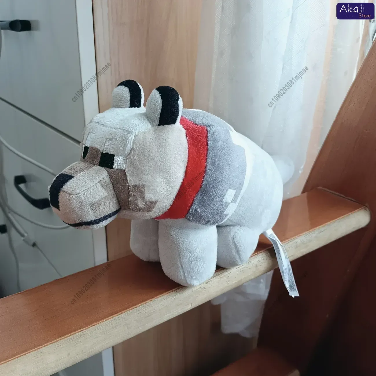 Figurine de loup de Style Pixel, Animal mignon, décor créatif inspiré de jeu, cadeau de collection pour chambre d'enfants, ornement de bureau