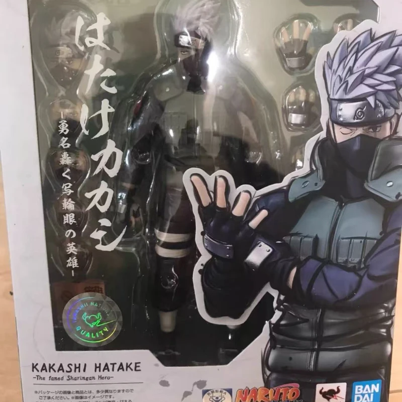 

BANDAI Naruto, оригинальная фигурка коробки SHF Наруто, серия Хааки Какаши - знаменитые герои Шаринганна - коллекция подарков