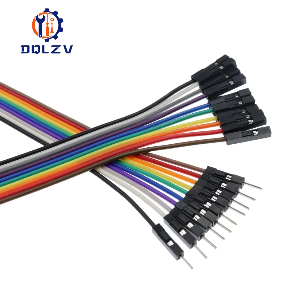 Diymore-pinza de cocodrilo a cable Dupont para Arduino Raspberry Pi, cable de 10 pines macho, cable de prueba hembra