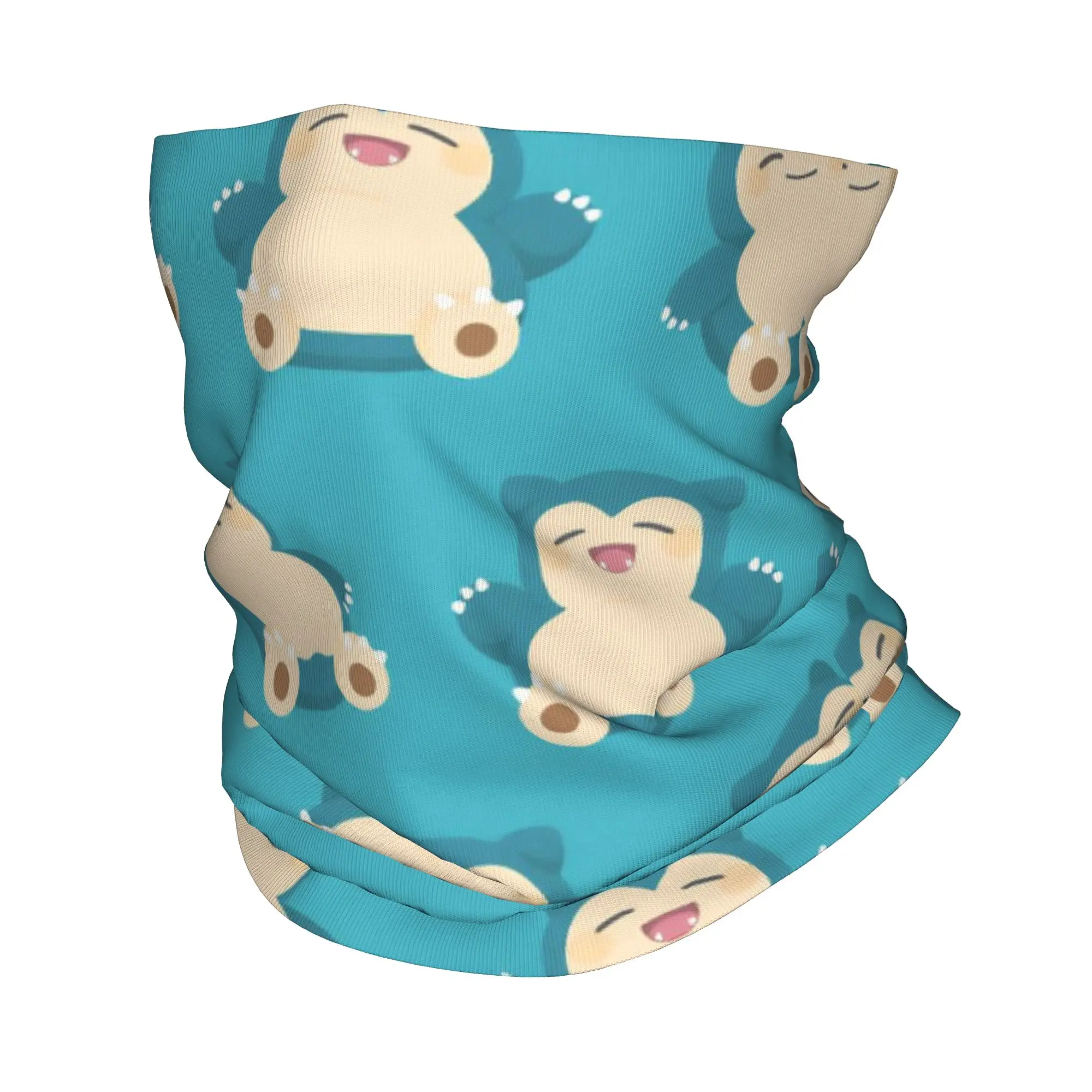 

P-Pokemons Snorlax Bandana Neck Cover Printed Balaclavas Wrap Scarf Warm Cycling Fishing for Men Women Adult All Season