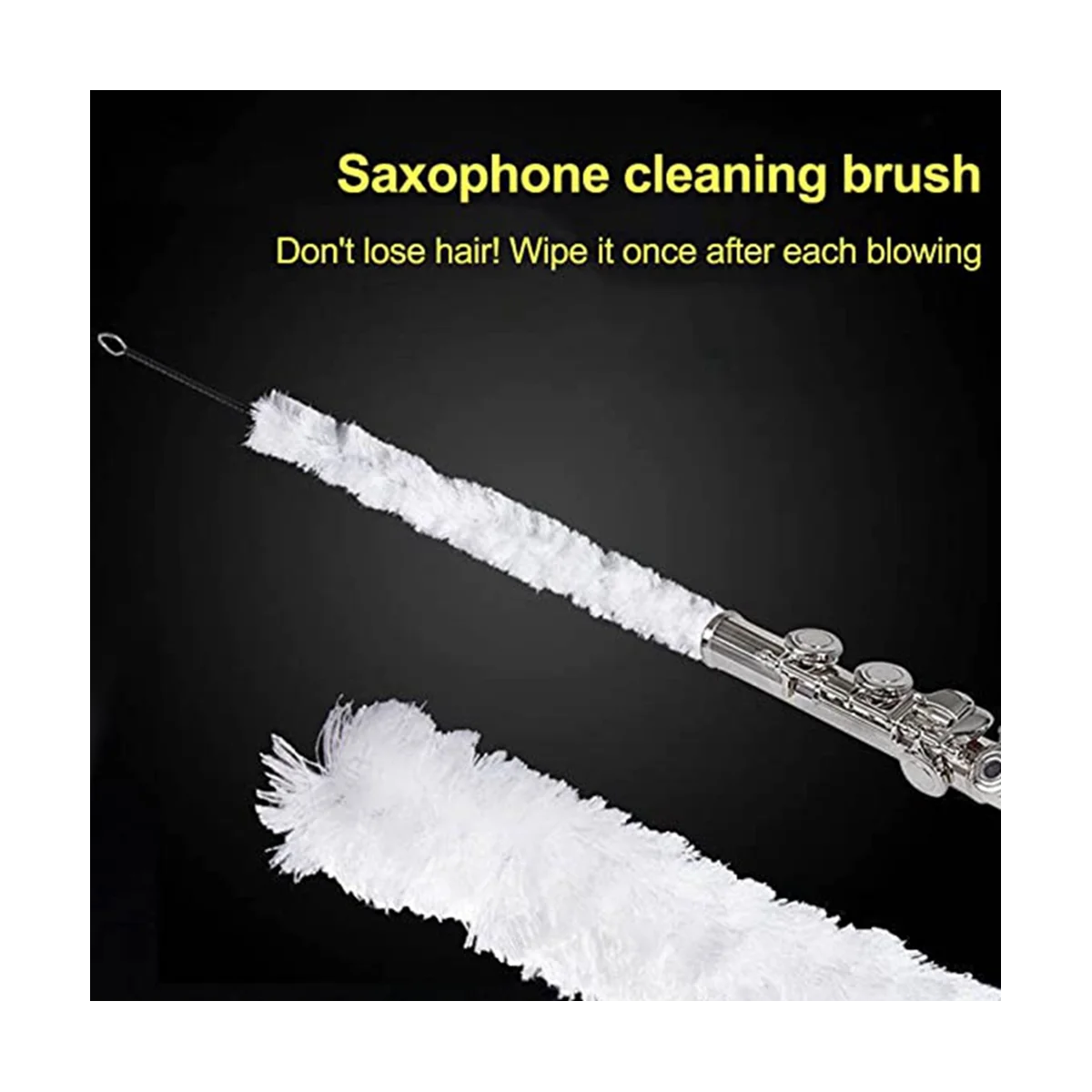 Saxophone Cleaning Brush 7 Pieces Set Cleaning Rod Cleaning Cloth Brush Repair Care Tools Tube Music Repair Accessories