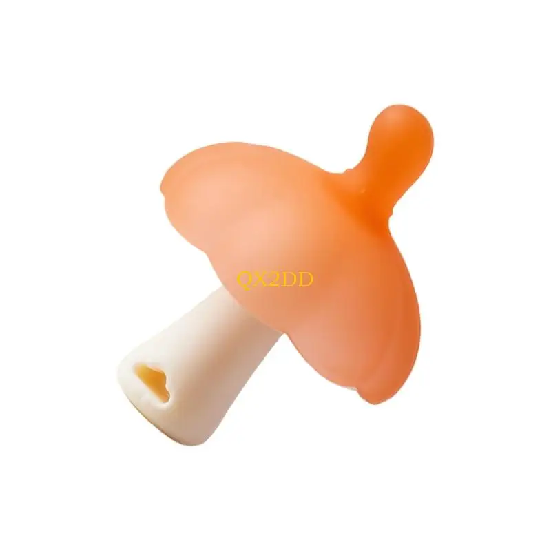QX2D Heat Resistant Baby Teether Silicone for Teething Infants Focused Biting Zone and Soft Texture Design