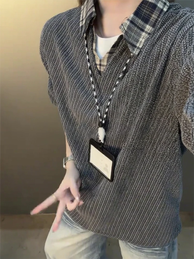 

Мужской зимний свитшот с V-образным вырезом, длинным рукавом, текстурированный, базовый слой, микроэластичный, в полоску