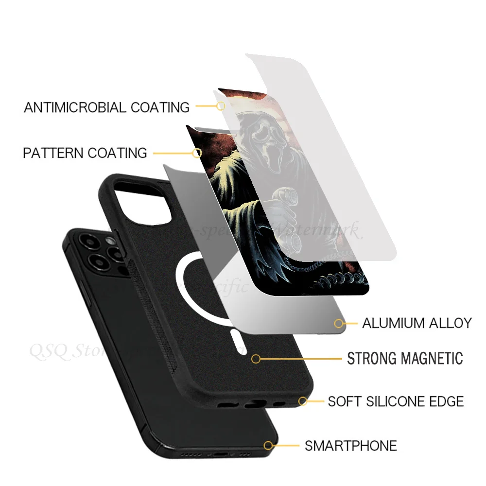 S-Scream Coques de téléphone pour iPhone, Alex Mirror TPU Shell, 15, 14, 13 Pro Max, 11, 12 Mini