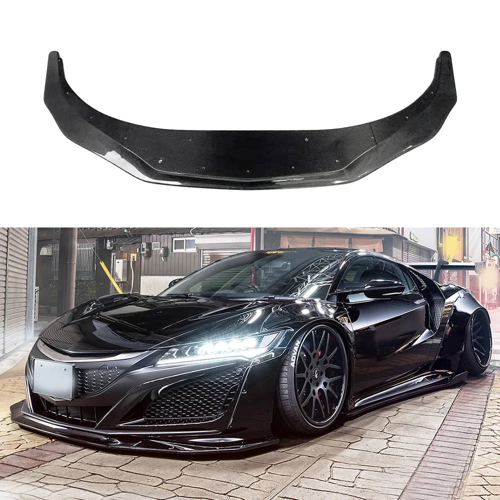 Premium Carbon Fiber LB Style Front Bumper Lip Splitter, High Quality Sport Aerodynamic Body Kit Fits Acura NSX (NC1) 2017-2021