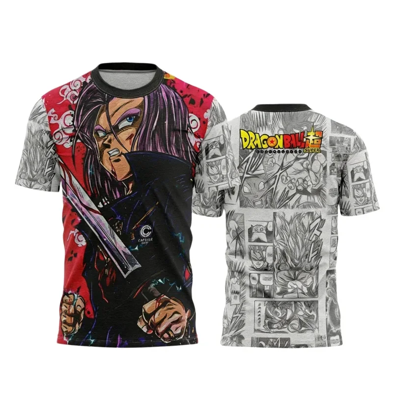 2026 Summer Dragon Ball Bardak Comic Style 3D Printed Breathable Quick-Drying T-Shirt for Adults and Parents (Children's Top)