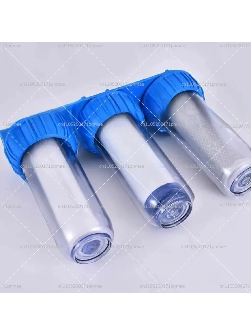 10 Inch 3-Stage Whole House Water Filter Transparent Housing Pre-Filtration System for Kitchen