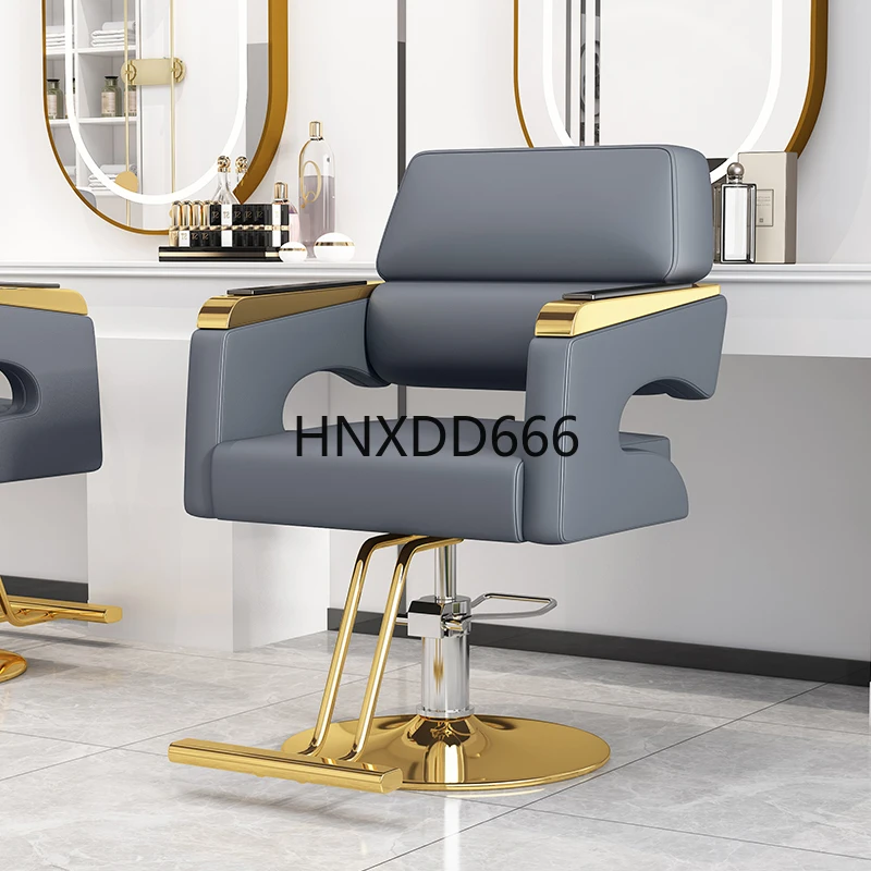 كرسي حلاق دوار فاخر مسند قدم حديث مريح كرسي تجميل احترافي للرجال أثاث صالون Sillon De Barberia