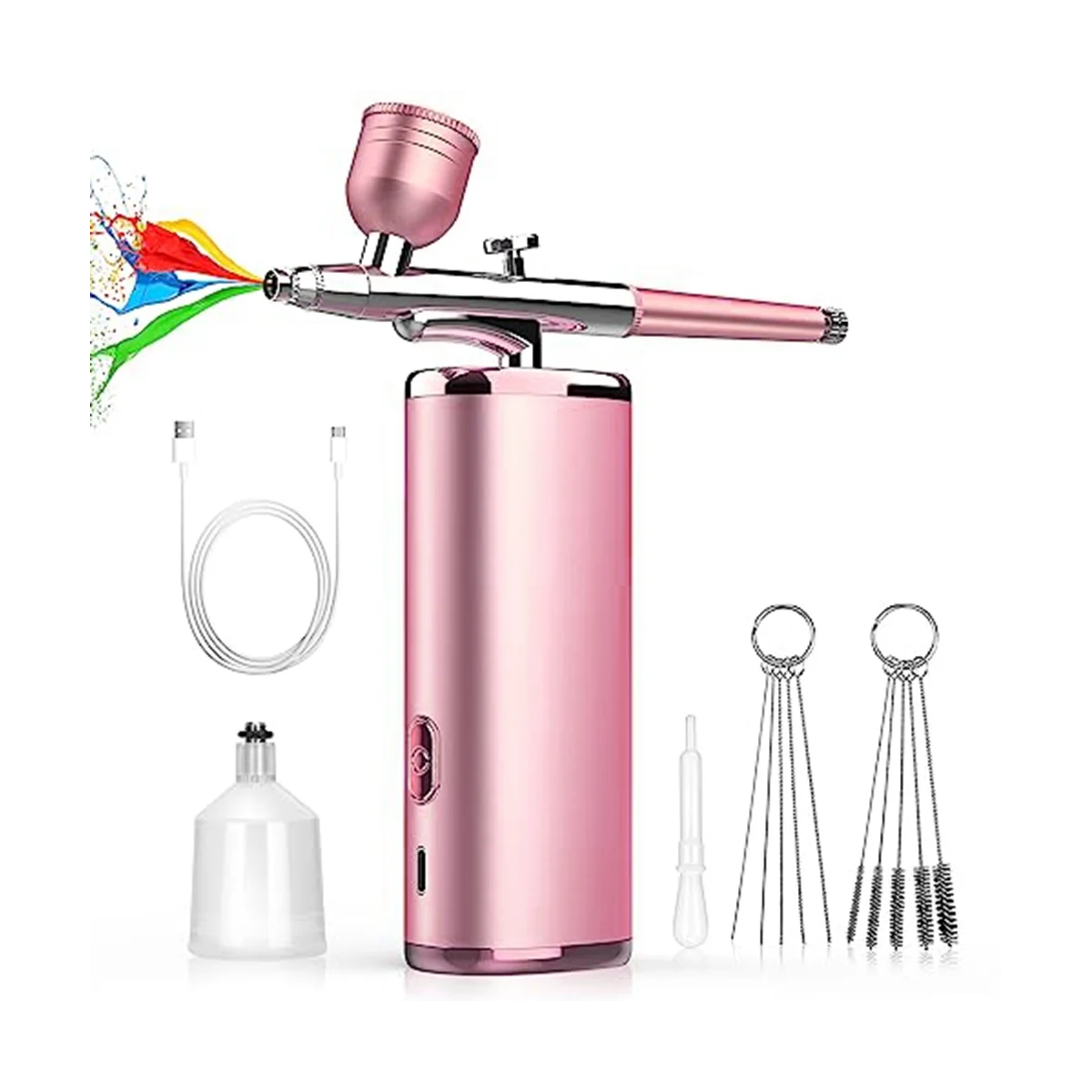 

Airbrush Kit with Compressor - Upgraded Airbrush Makeup Machine Sprayer Rechargeable Handheld Portable Cordless Airbrush