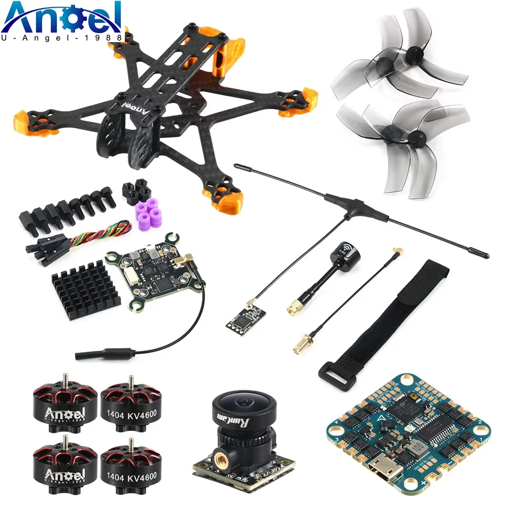 Angel25 Freestyle 2.5inch 118mm Carbon Frame W/ F411 Flight Controller 20A 4IN1 ESC 1404 4600KV Motor 800TVL CMOS Camera