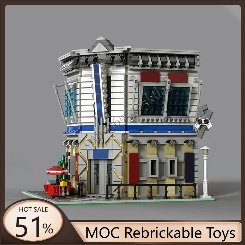 

2705 шт. MOC City Street Views модульный ночной клуб и аркадный строительный блок «сделай сам» образовательная сборка детские игрушки подарок на Хэллоуин