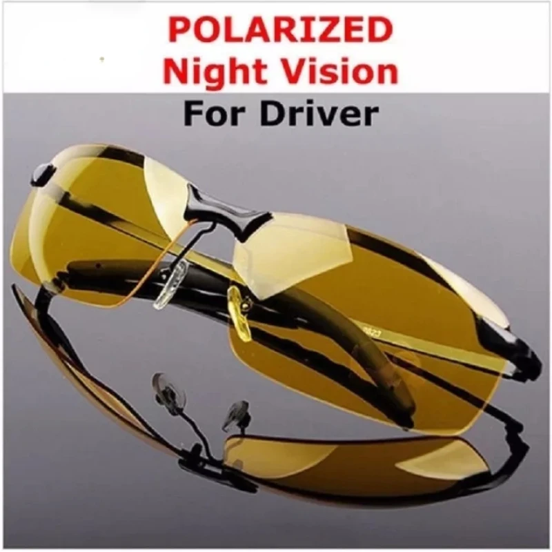 Night Vision Glasses PC Frame Polarized Sunglasses Men Outdoor Sport Sun Glasses Day Night Vision Driver Night Glasses Goggles