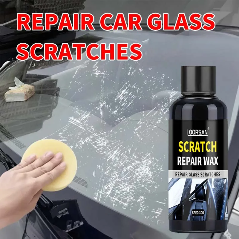 Glass Scratch Repair Wax 30g- Professional Car Windshield Restorer, Fast Acting, No Grinding Needed, Long-Lasting Results