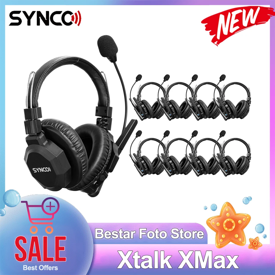 SYNCO Xtalk XMax Dual-Ear Noise Isolation Immersive Team Communication with One Button Remotes Fuction 24-hour Battery