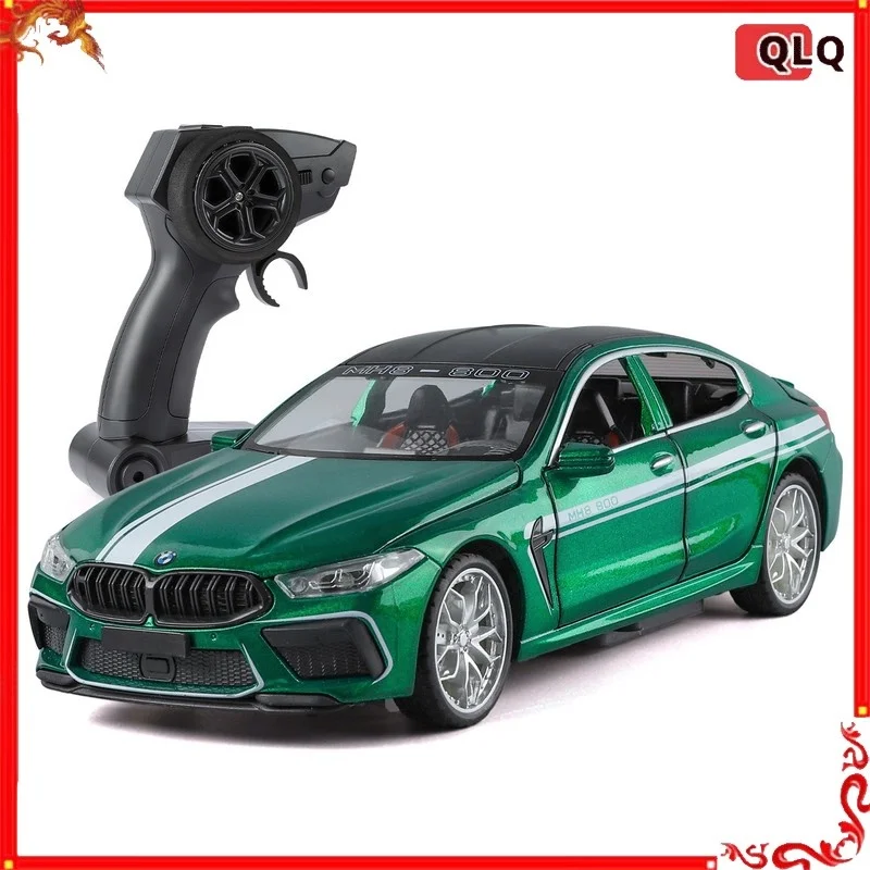 

Remote Control 1:24 M8 Alloy Spray Car Model With Sound Light Steering Handle Openable Doors Off Road Decoration Gift For Boys