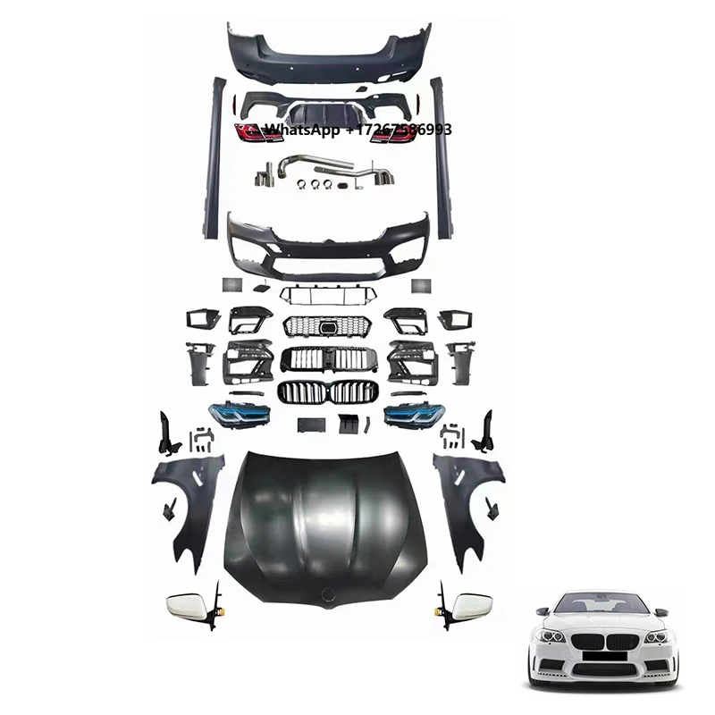 

New OUYE for 5 Series F10 ABS Wide Body Kit Wheel Fenders Car Rear Bumper Exhaust