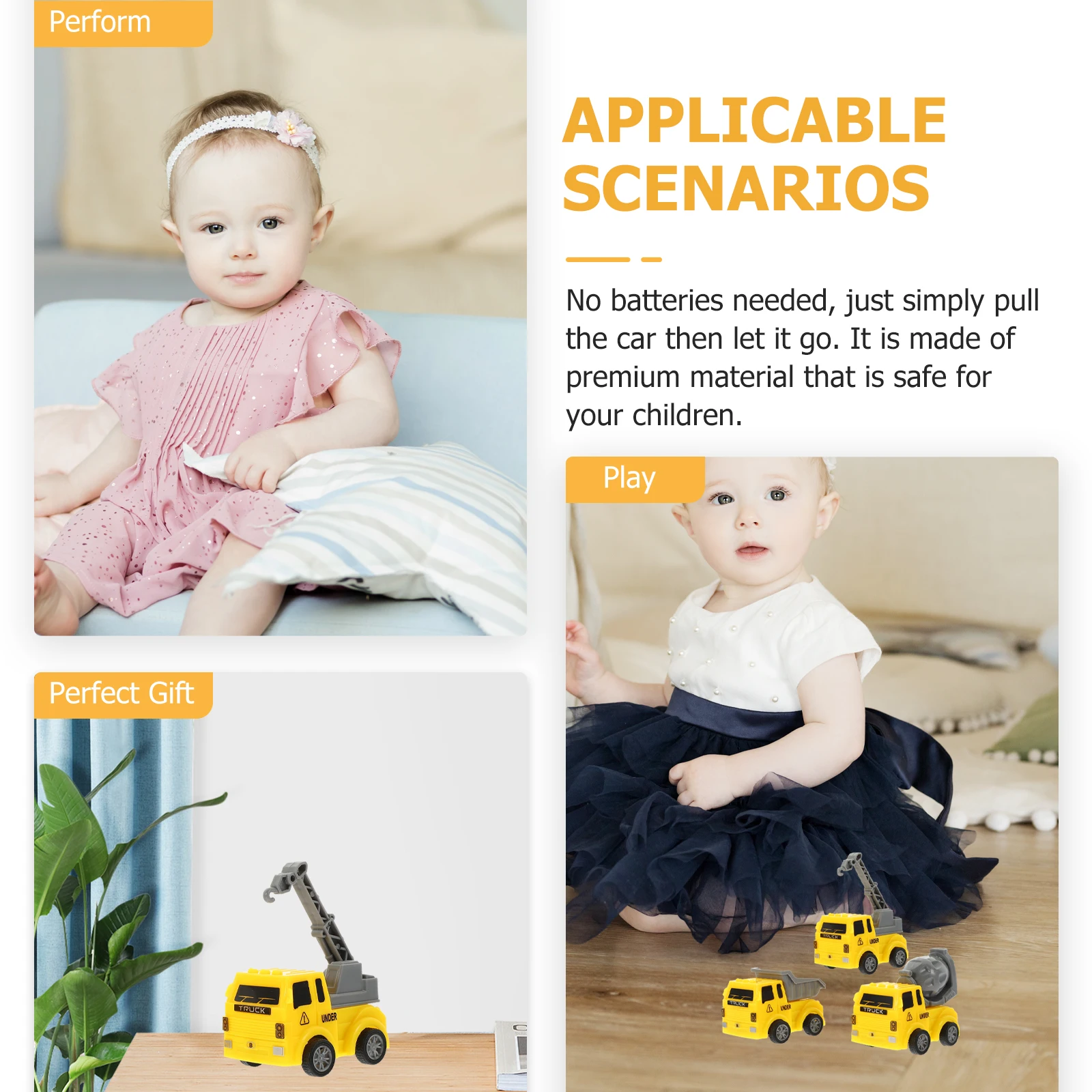 

1 set 1 Set Simulation Pull-Back Alloy Return Car Durable Kids Educational Early Learning Mini Friction Powered For Children