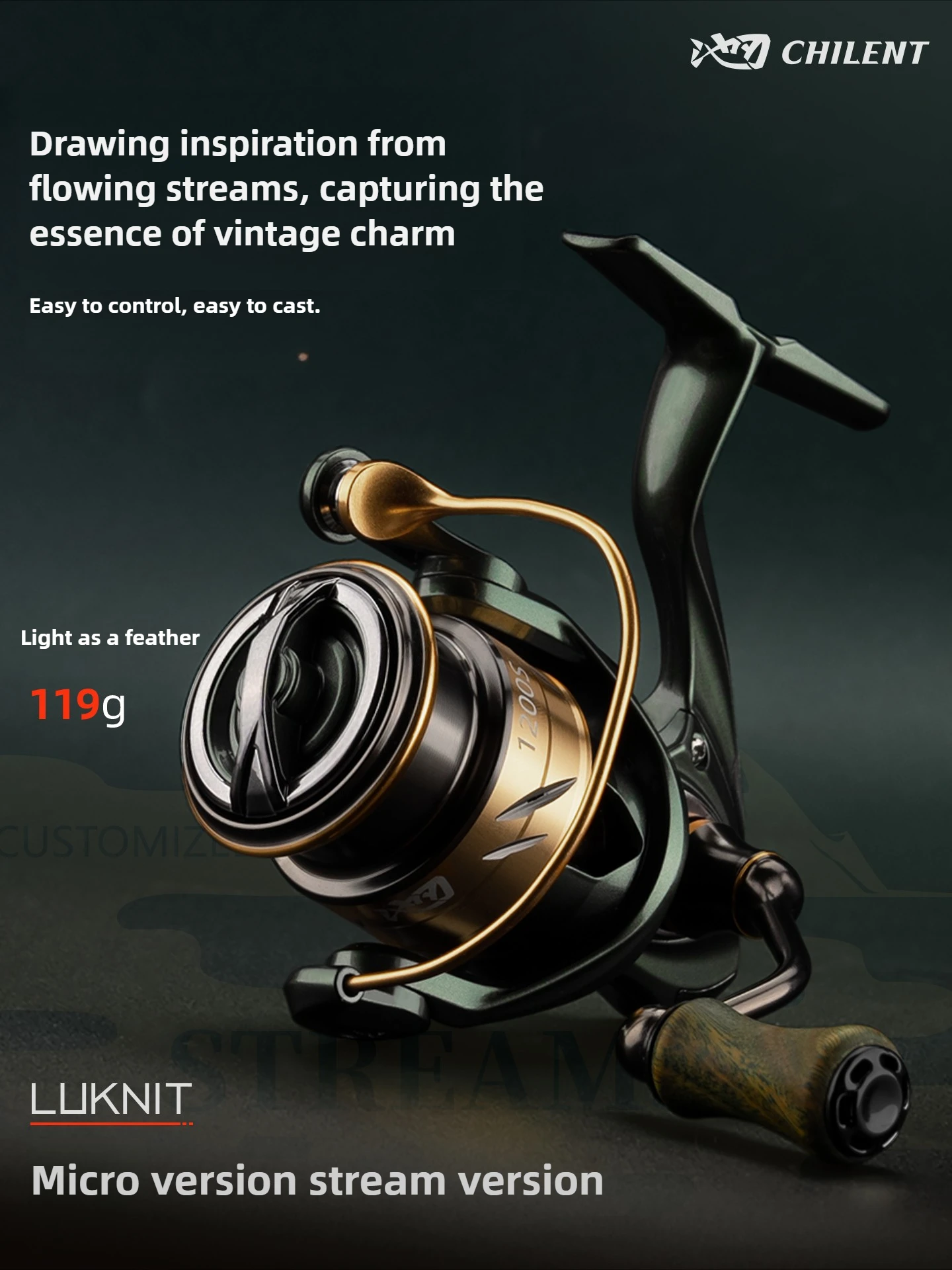 

Stream Version Micro-material Spinning Wheel Ultra-light Lure Fishing Wheel Slanted Shallow Line Cup Universal Fish Wheel
