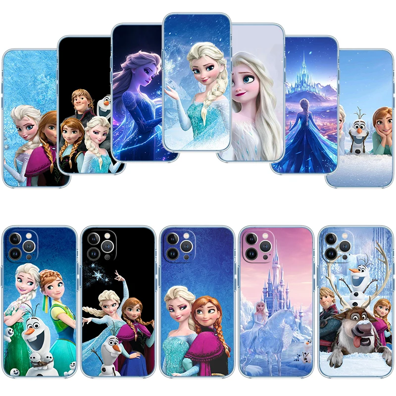 Funda Transparente para Teléfono con Diseño de Frozen, Olaf, Elsa y Anna, para Samsung Galaxy A04, A04S, A14, A23, A34, A54, M23, M33, M52, M53