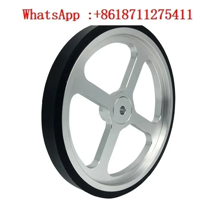 1PC Aluminum Encoder meter wheel Synchronous wheel OVW Length measuring rubber wheel Perimeter 500mm hole 6 8 10 12 15mm