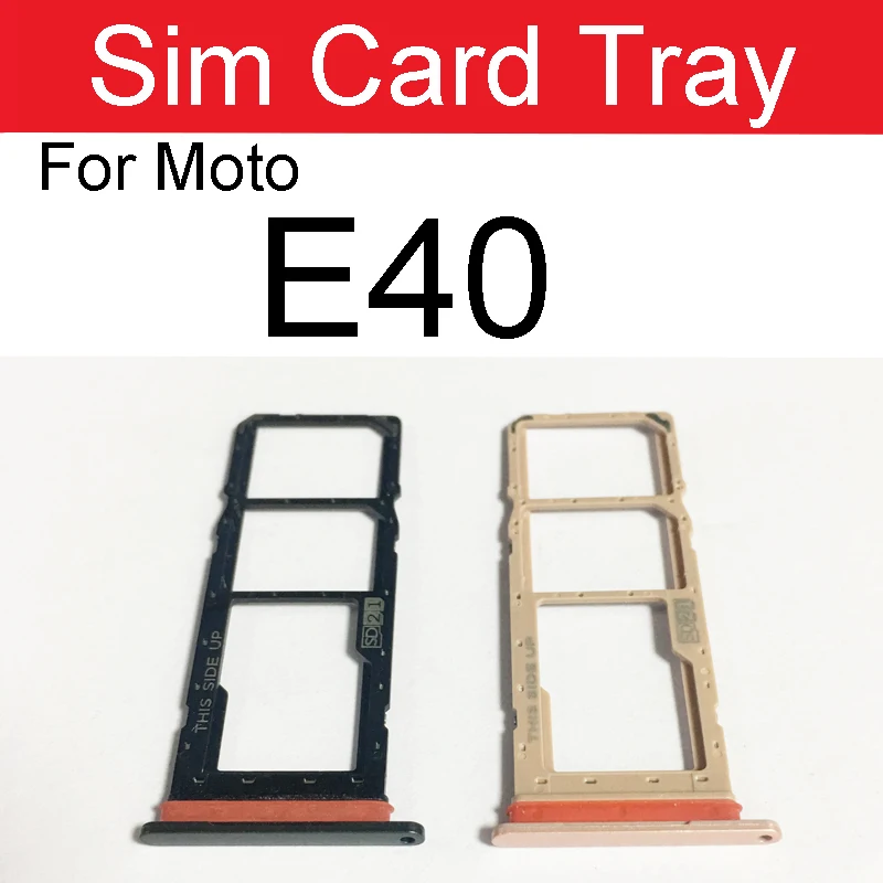 Sim Card Tray For Motorola Moto E20 E40 SIM Card Tray Slot Holder Adapter Socket For Motorola e20 e40 Replacment Parts