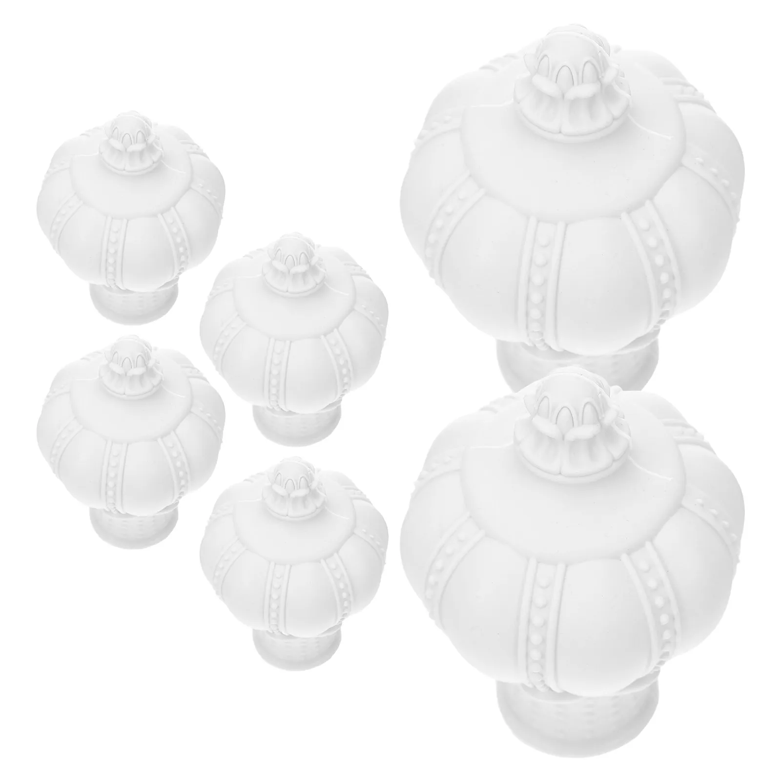 6 pcs Plastic Curtain Rod Finials for 30-32mm Rods – Decorative End Caps for Bedroom & Living Room