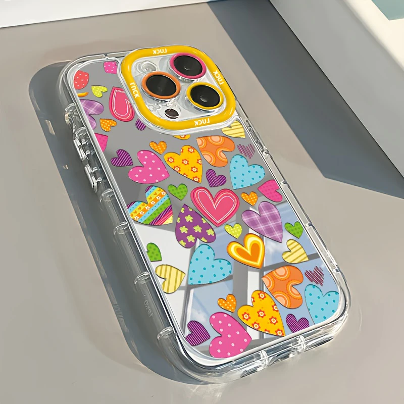 Vibrant Heart Makeup Mirror Design Phone Case For iPhone 17 Pro Max 17 Air 15 16 14 13 12 11 Plus 7 8 XR XS X  Fashion Cover view 4