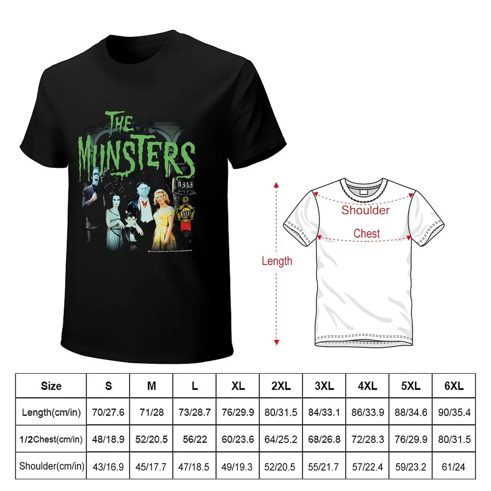 munsters-1313-50-years-brand-a T-shirt blanks plus size tops Men's cotton t-shirt