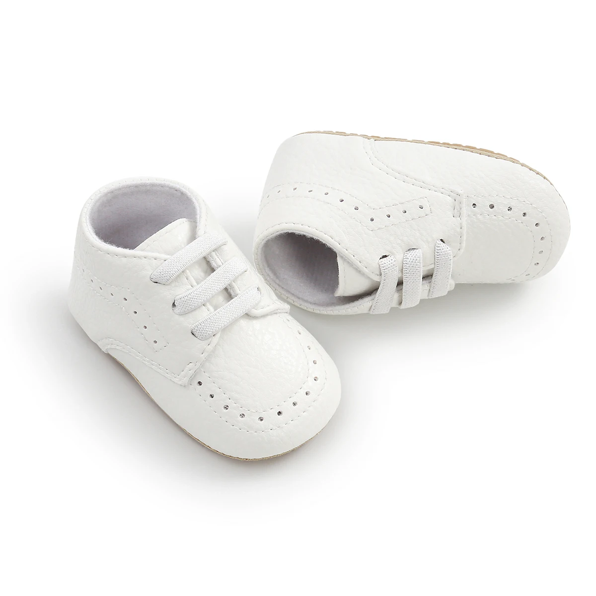 ربيع الخريف طفل الفتيان الفتيات أحذية مقاوم للماء بولي Leather الجلود الدانتيل يصل بلون طفل الأولى مشوا المطاط لينة المضادة للانزلاق وحيد