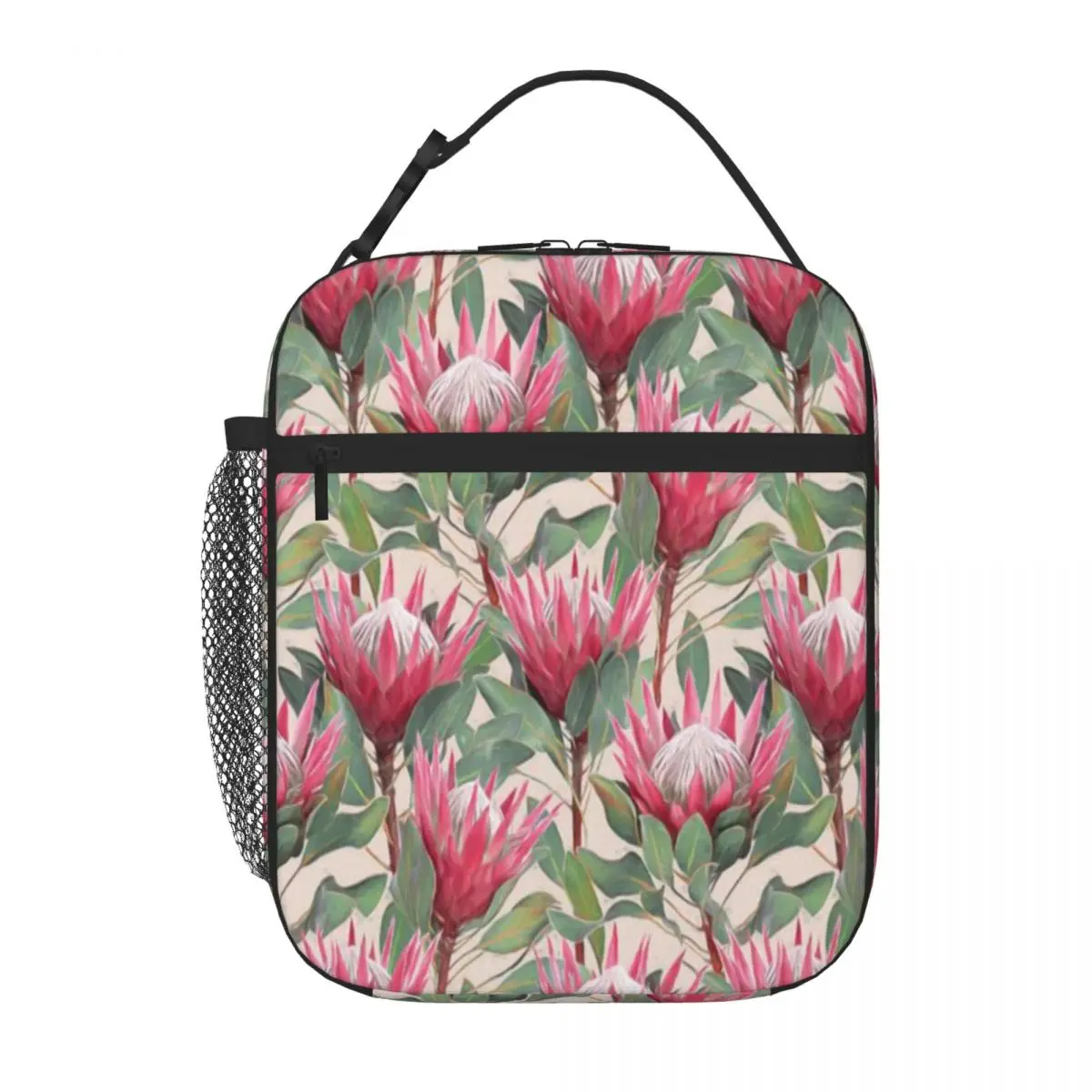 Hot Sale Painted King Proteas On Cream Gloss Finish Sports Lunch Bag Camping Meal Meal Prep Bag
