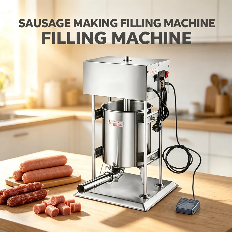Professional Sausage Filling Machine Electric Stainless Steel 110V 220V Commercial Sausage Production Machine