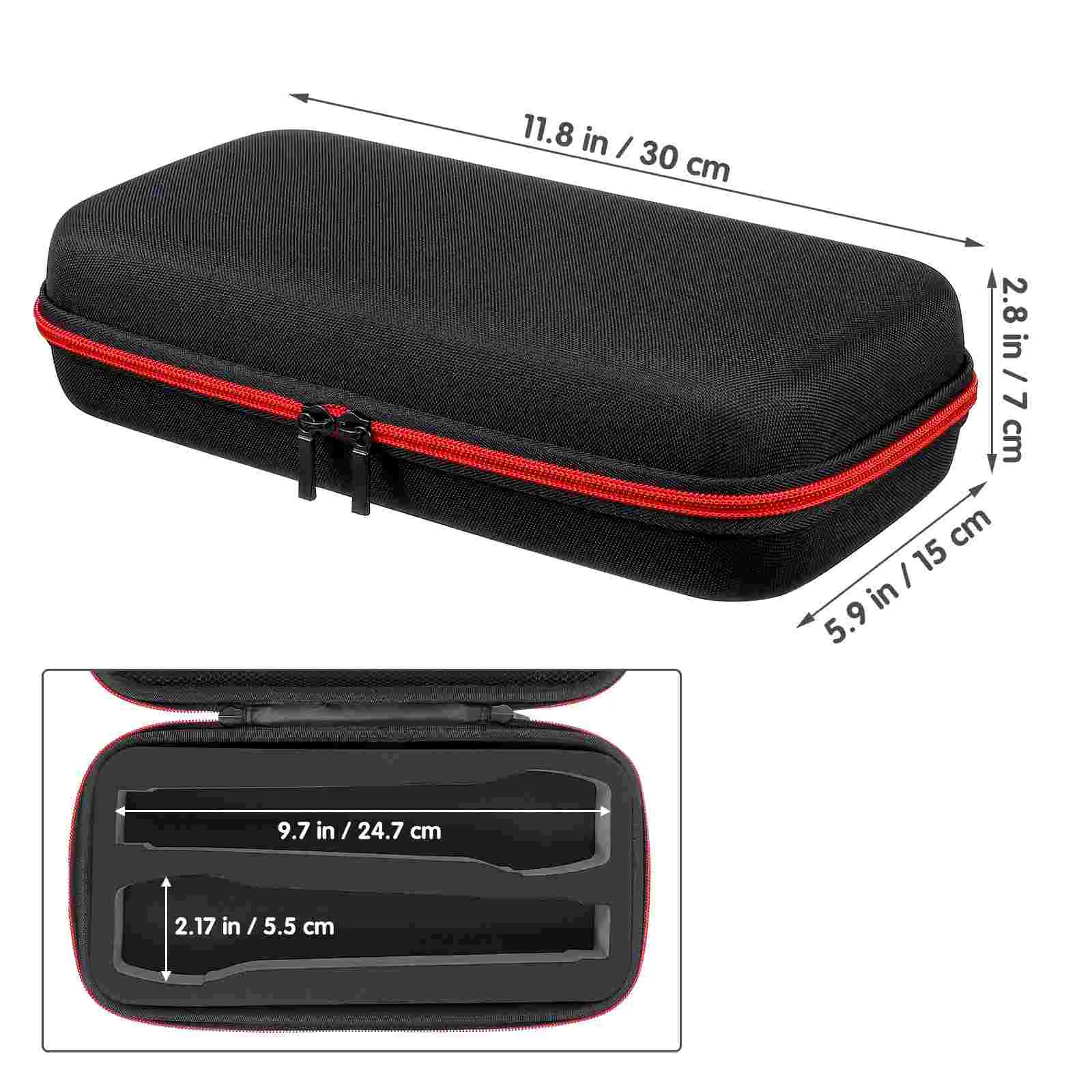 Harmonica Microphone Bag Travel Lap Top Case Dual with Shoulder Strap Carrying Protective for Eva Storage Zipper