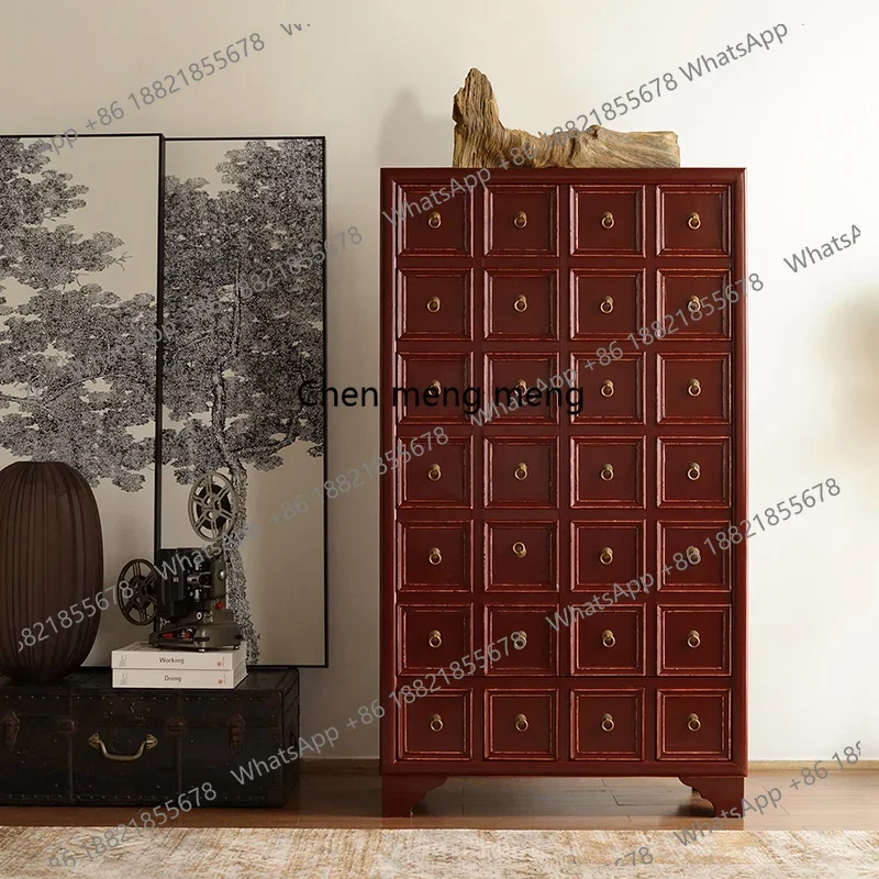

Solid wood new Chinese cabinet, storage wine cabinet, multi-functional tea cabinet