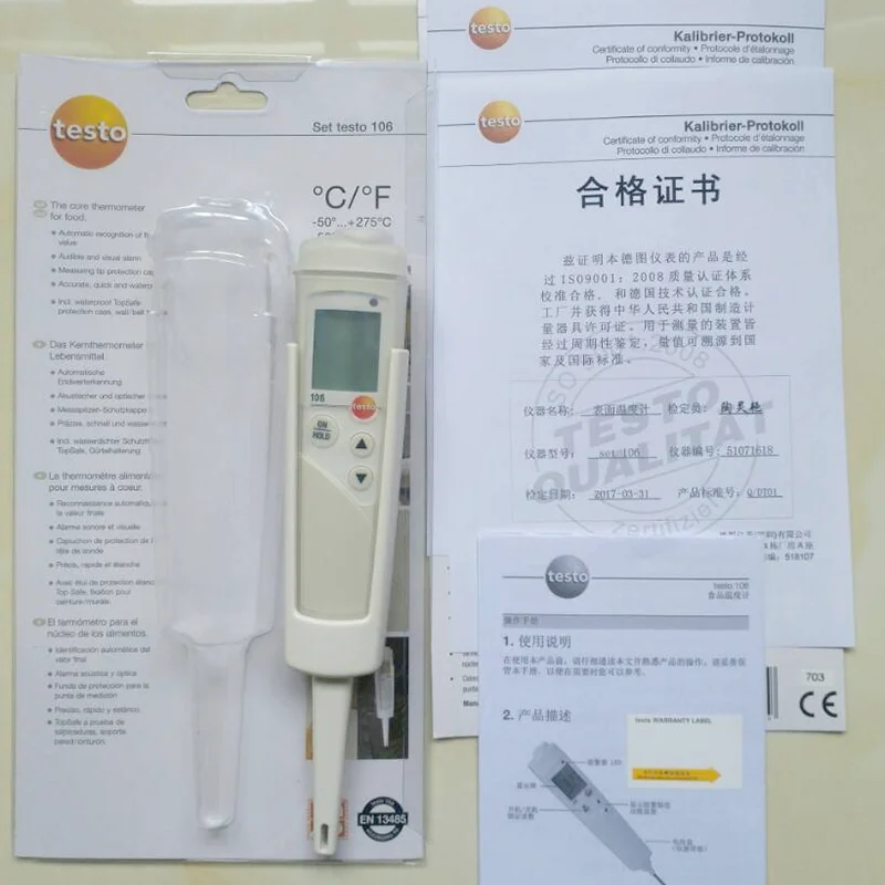 Testo 106 - Core Thermometer For Food Applications(0563 1063)