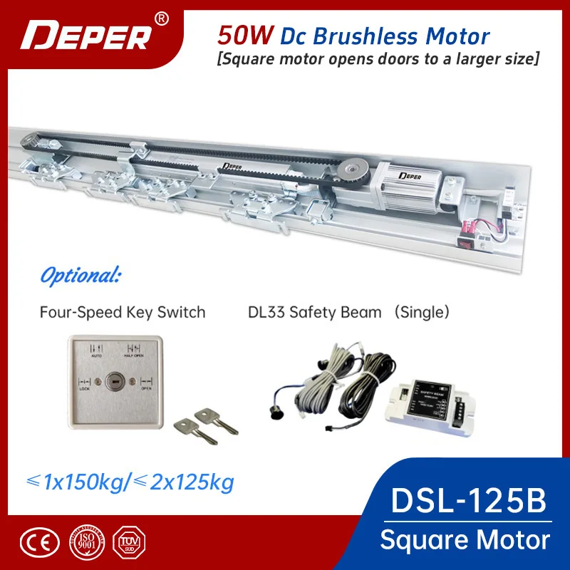 Remote Control Unit 125B 150kg Automatic Glass Sliding Door Opener With Sensor Used Commercial Doors Traditional Opener