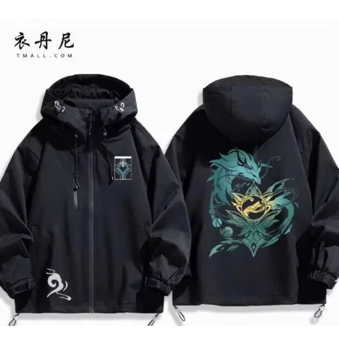 

Star Anime Rail Dan Heng·Imbibitor Lunae Hooded Outdoor Jackets Cosplay Autumn Winter Student Men Women Coat Jacket Tops Honkai: