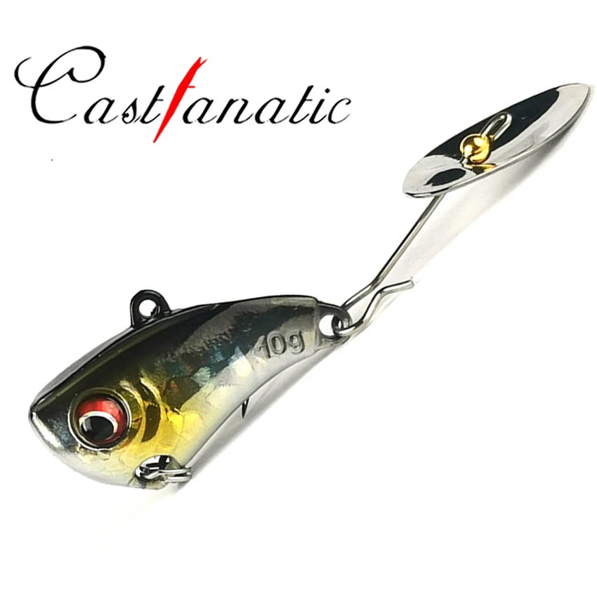 Castfanatic Spinner Blade Metal Willow Rotating Spoon Pin Sequins Noisy Spoons For Metal VIB Tail Fishing Accessories