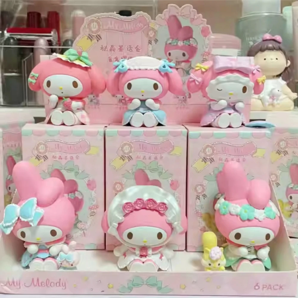 Prodotti famosi autentici Sanrio Blind Box MyMelody Ornament Kawaii Anime Decorazione del desktop Ragazze Giocattolo per bambini Regalo di festa