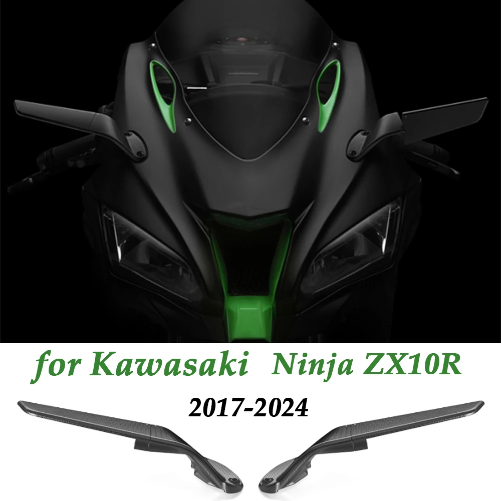 Ninja ZX10R Motorcycle Rearview Mirror for Kawasaki ZX-10R SE ZX10RR ZX-10RR ZX 10 R RR Accessories Adjustable Rotating Aluminum