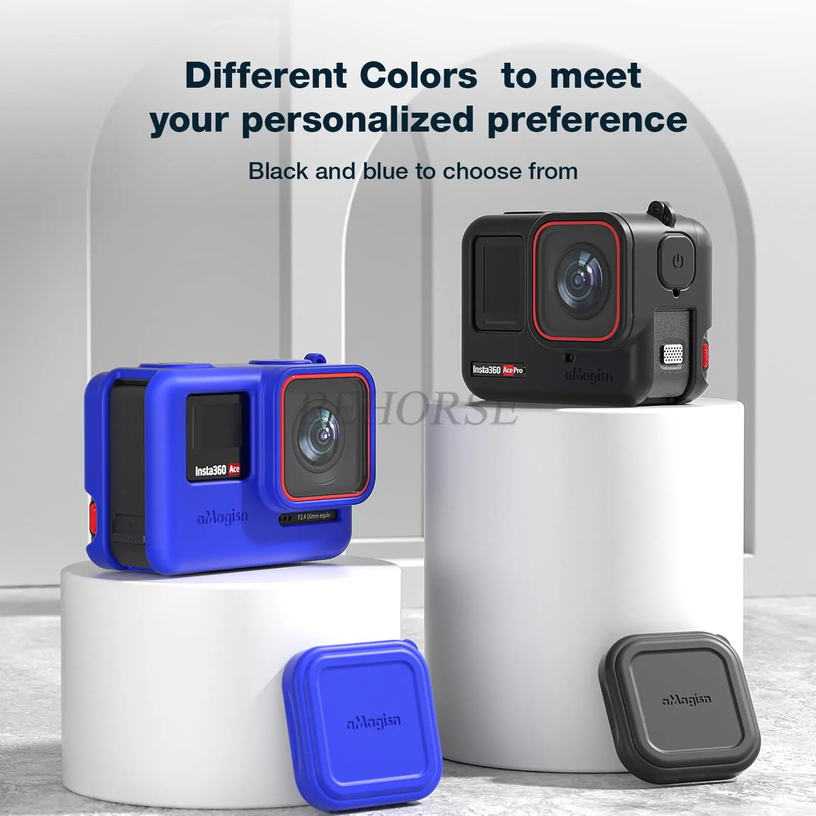 Body Silicone Protective Case For Insta360 Ace Pro Protective Cover Silicone Lens Cap For Insta360 Ace Sports Camera Accessories