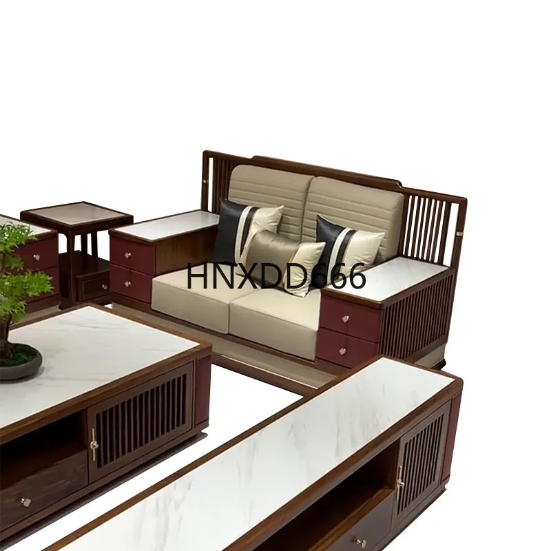 

New Chinese ebony sofa combination